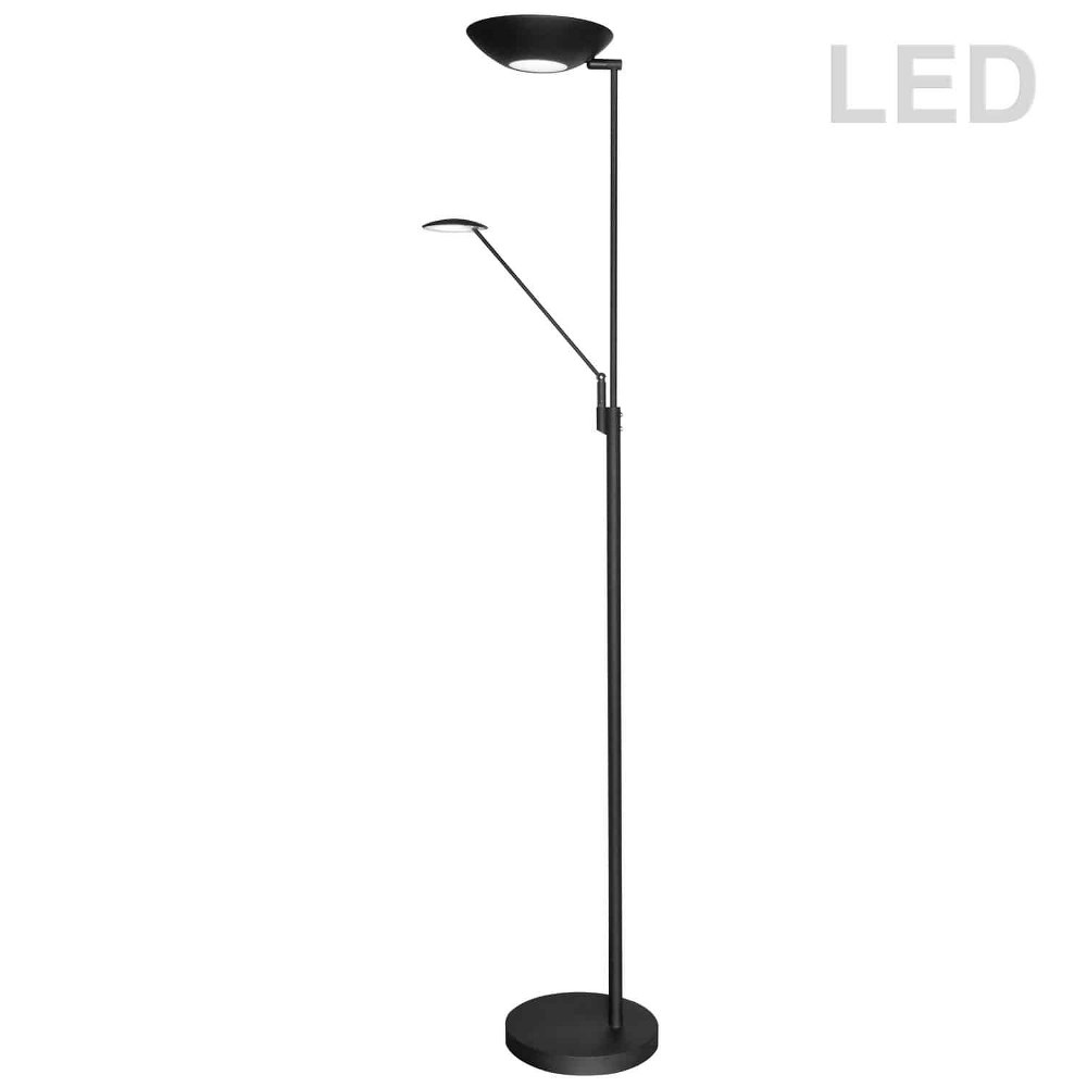 Dainolite-170LEDF-BK-MotherandSon - 72 Inch 33W 4 LED Floor Lamp   Black Finish