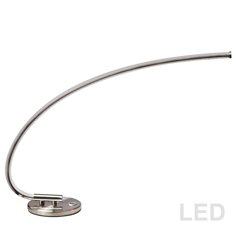 Dainolite-322-LEDT-SC-24 Inch 15W 1 LED Table Lamp   Satin Chrome Finish