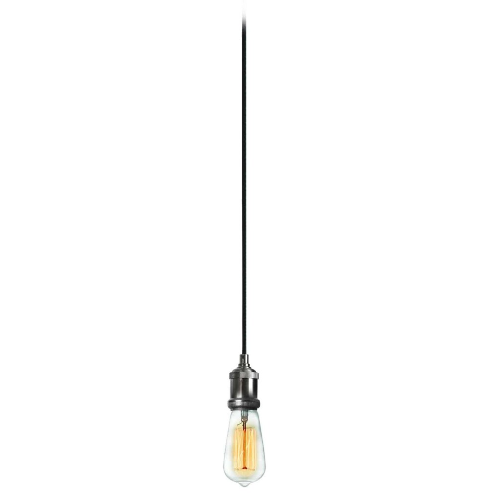 Dainolite-409-102P-SC-Vintage - One Light Pendant Satin Chrome  Antique Brass/Vintage Steel Finish