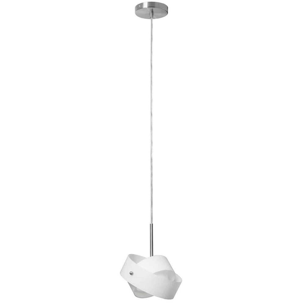 Dainolite-418-1P-SC-One Light Pendant   Satin Chrome Finish with Frosted Glass