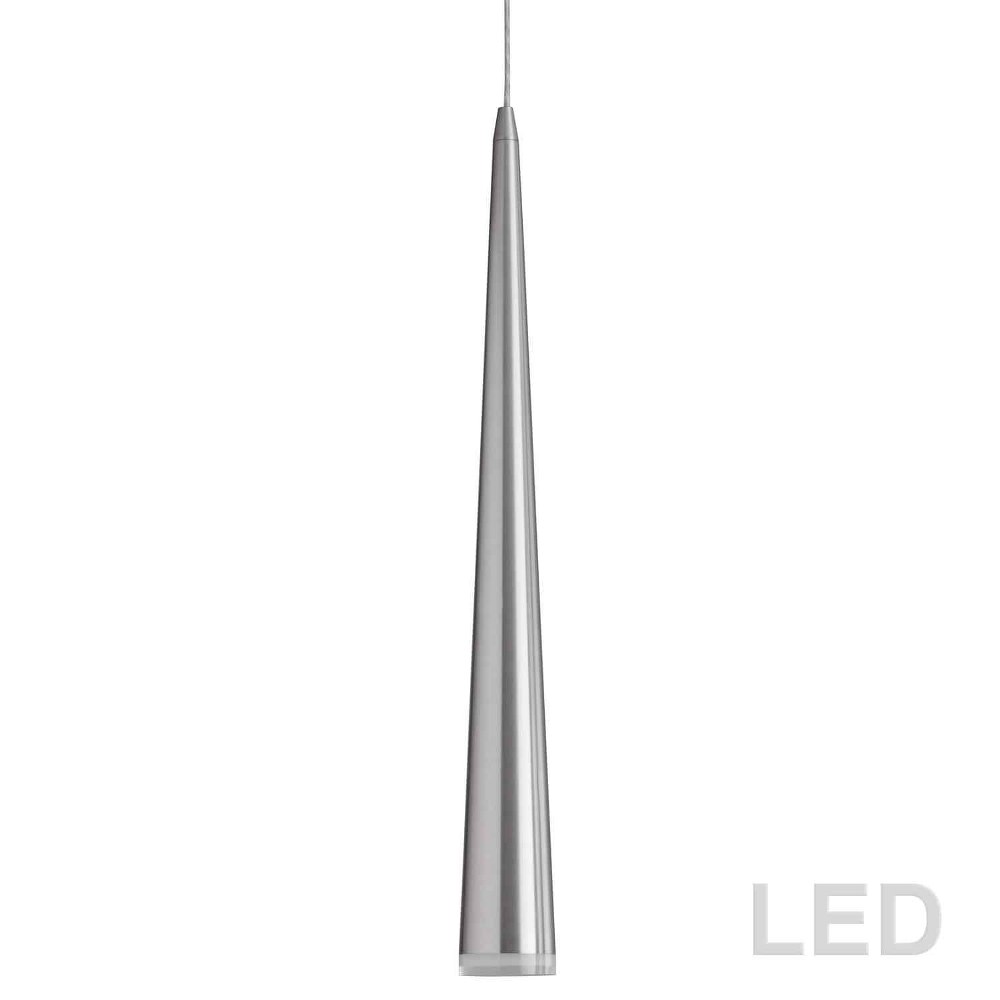 Dainolite-418LED-361P-SC-12 Inch 5W 1 LED Pendant Satin Chrome  12 Inch 5W 1 LED Pendant