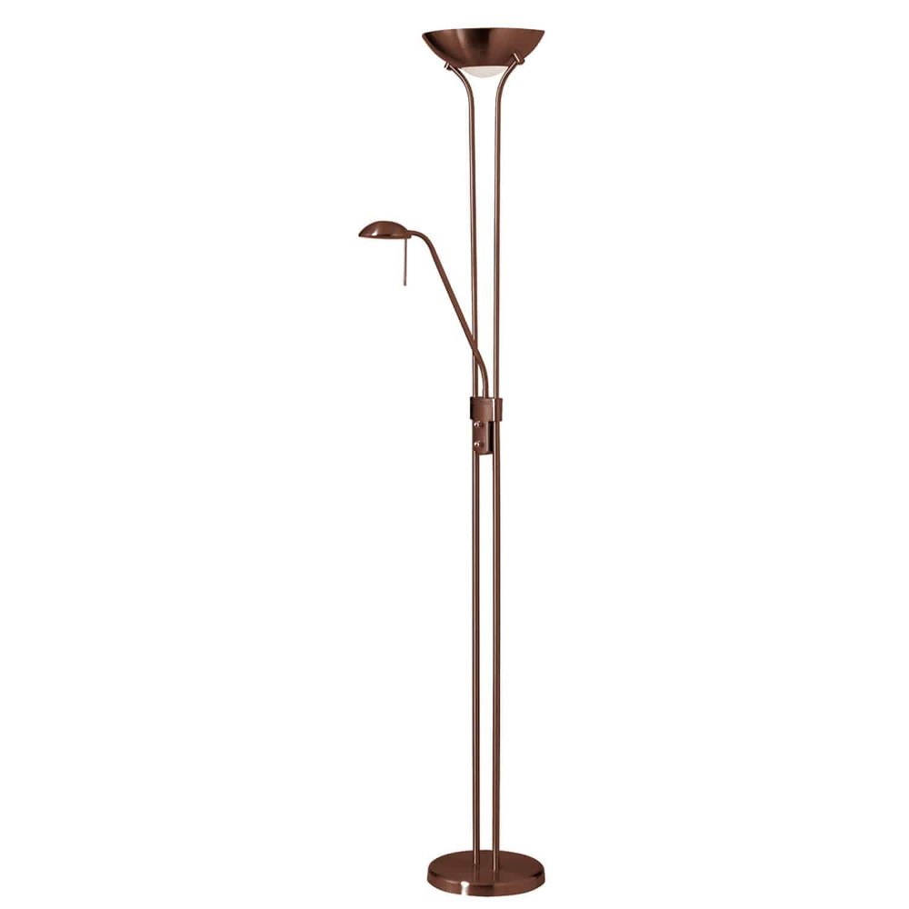 Dainolite-505F-OBB-Mother-Son - Three Light Floor Lamp Oil Brushed Bronze  Satin Chrome Finish