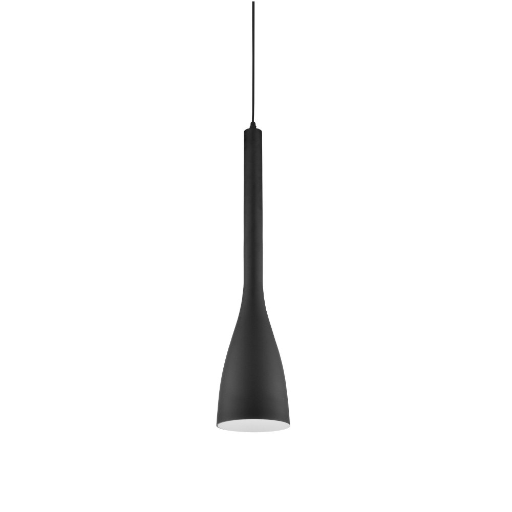 Dainolite-582-1P-BK-17.5 Inch One Light Pendant Matte Black  Matte White Finish