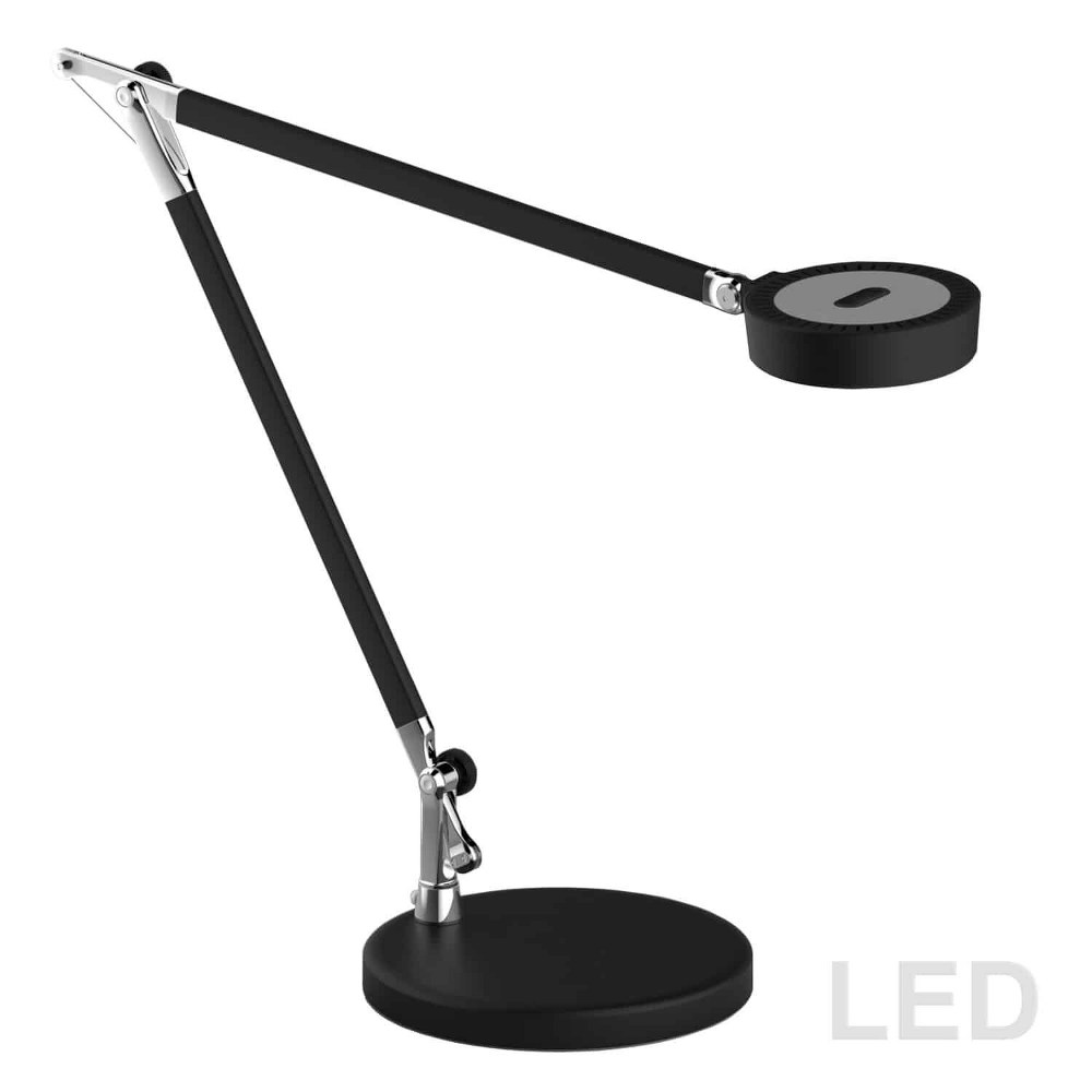 Dainolite-779LEDT-MB-28 Inch 4.8W 1 LED Adjustable Table Lamp Black  Black Finish