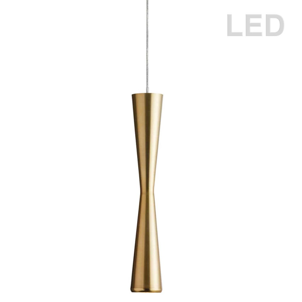 Dainolite-8901LED-1P-VB-12.25 Inch 5W 1 LED Pendant Vintage Bronze  Black Finish with Clear Glass