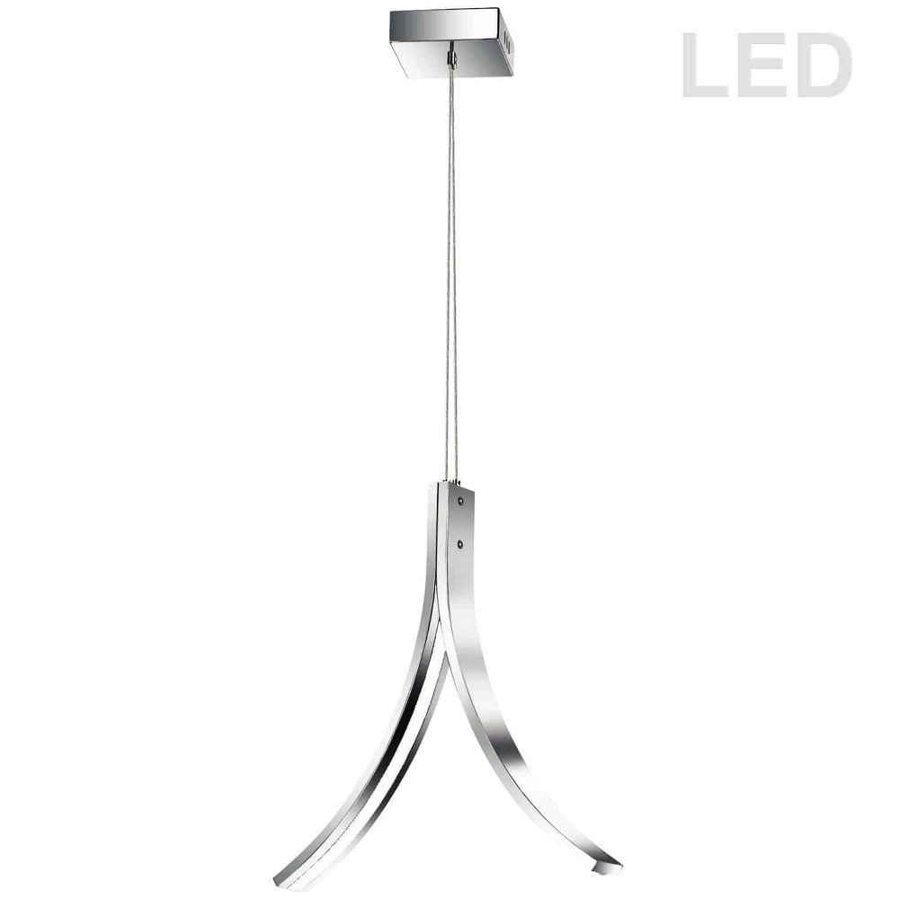 Dainolite-ALN-152P-PC-Alison - 16 Inch 14W 2 LED Pendant Polished Chrome  Polished Chrome Finish