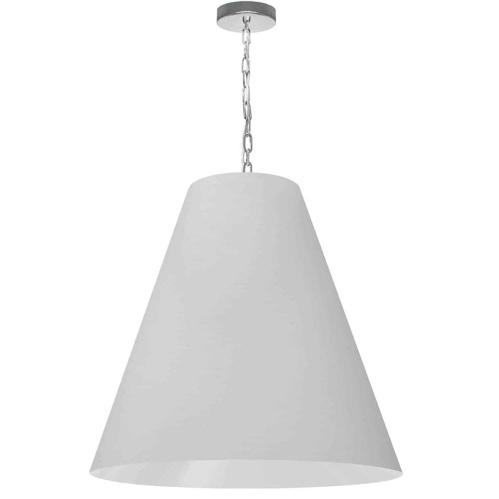 Dainolite-ANA-L-PC-790-Anaya - 1 Light Large Pendant Polished Chrome White Aged Brass Finish