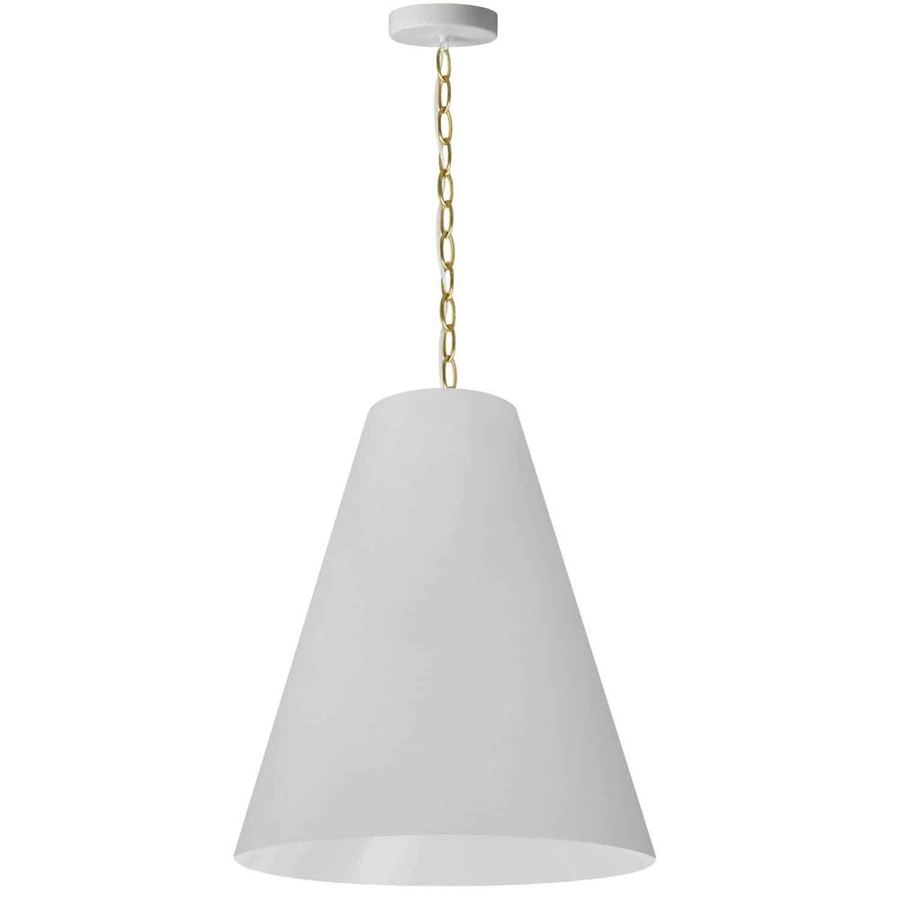 Dainolite-ANA-M-AGB-790-Anaya - 1 Light Medium Pendant Aged Brass White Aged Brass Finish