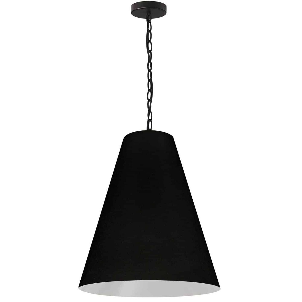 Dainolite-ANA-M-MB-797-Anaya - 1 Light Medium Pendant Matte Black Black Aged Brass Finish