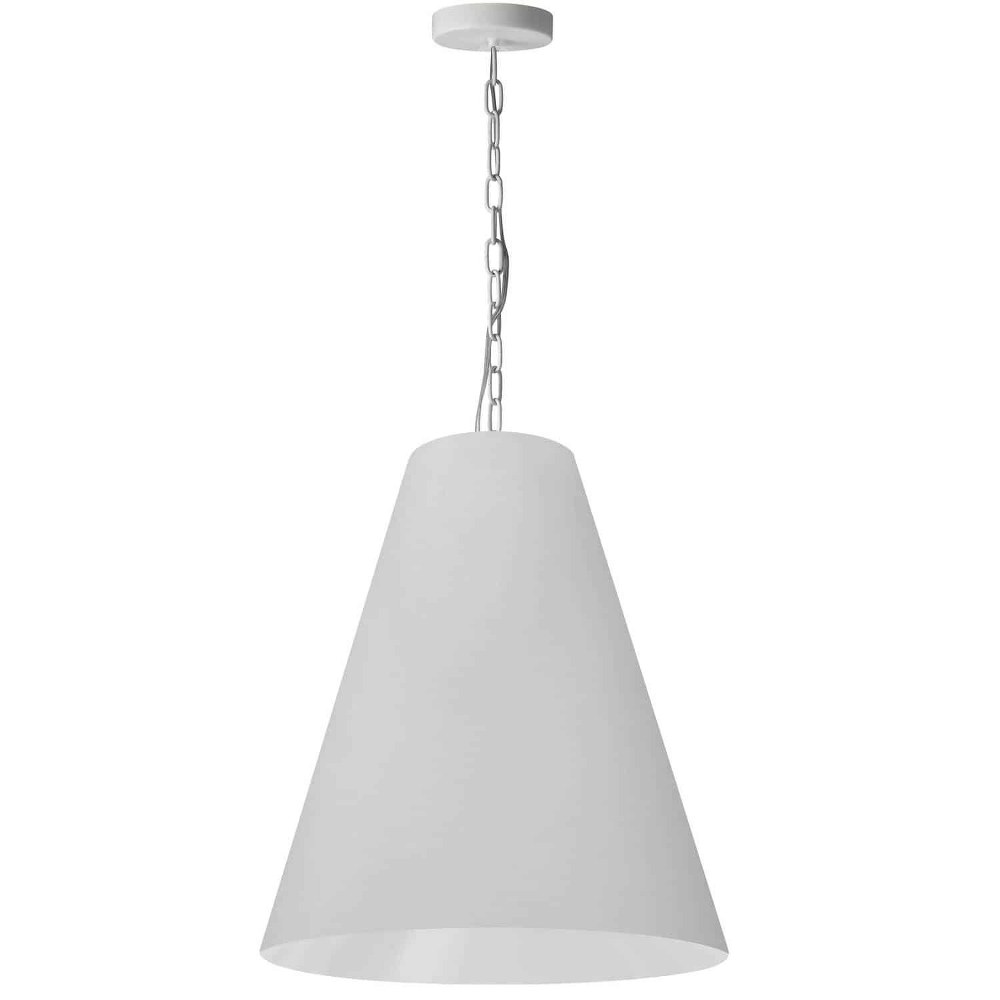 Dainolite-ANA-M-MW-790-Anaya - 1 Light Medium Pendant Matte White White Aged Brass Finish