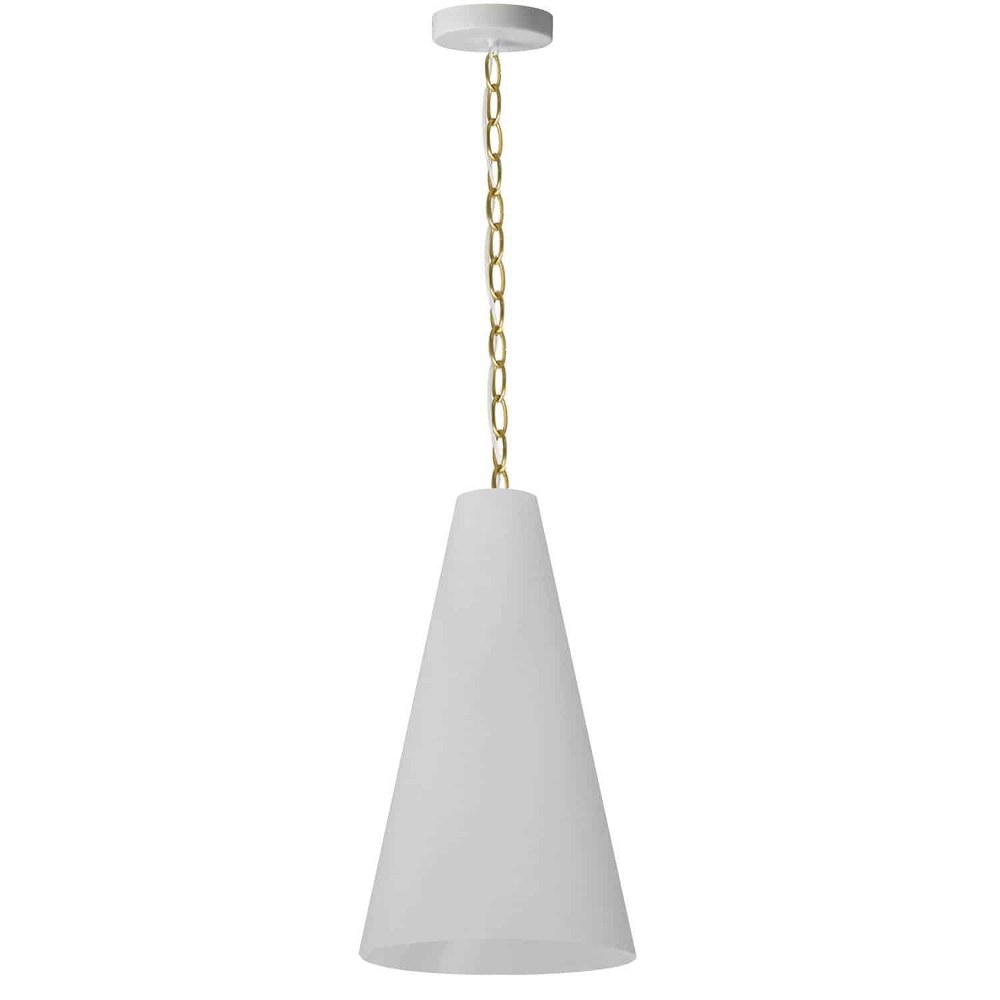 Dainolite-ANA-S-AGB-790-Anaya - 1 Light Small Pendant Aged Brass White Aged Brass Finish