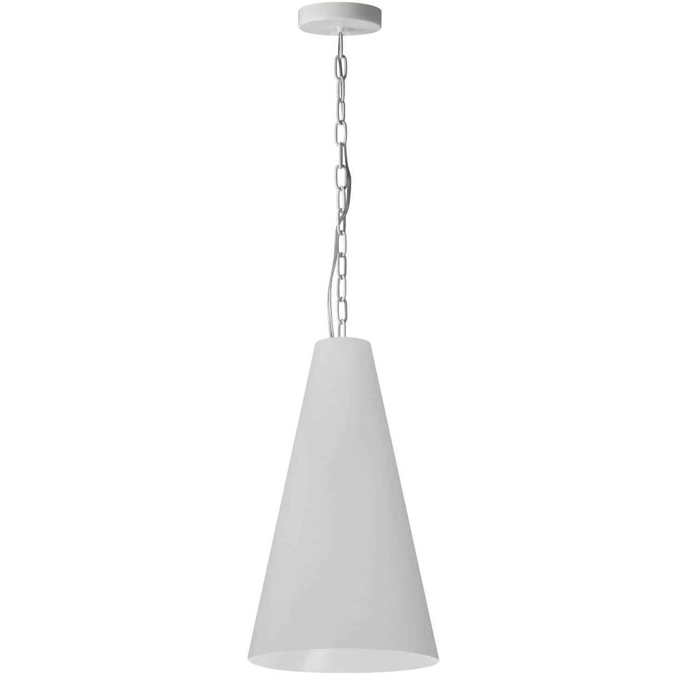 Dainolite-ANA-S-MW-790-Anaya - 1 Light Small Pendant Matte White White Aged Brass Finish