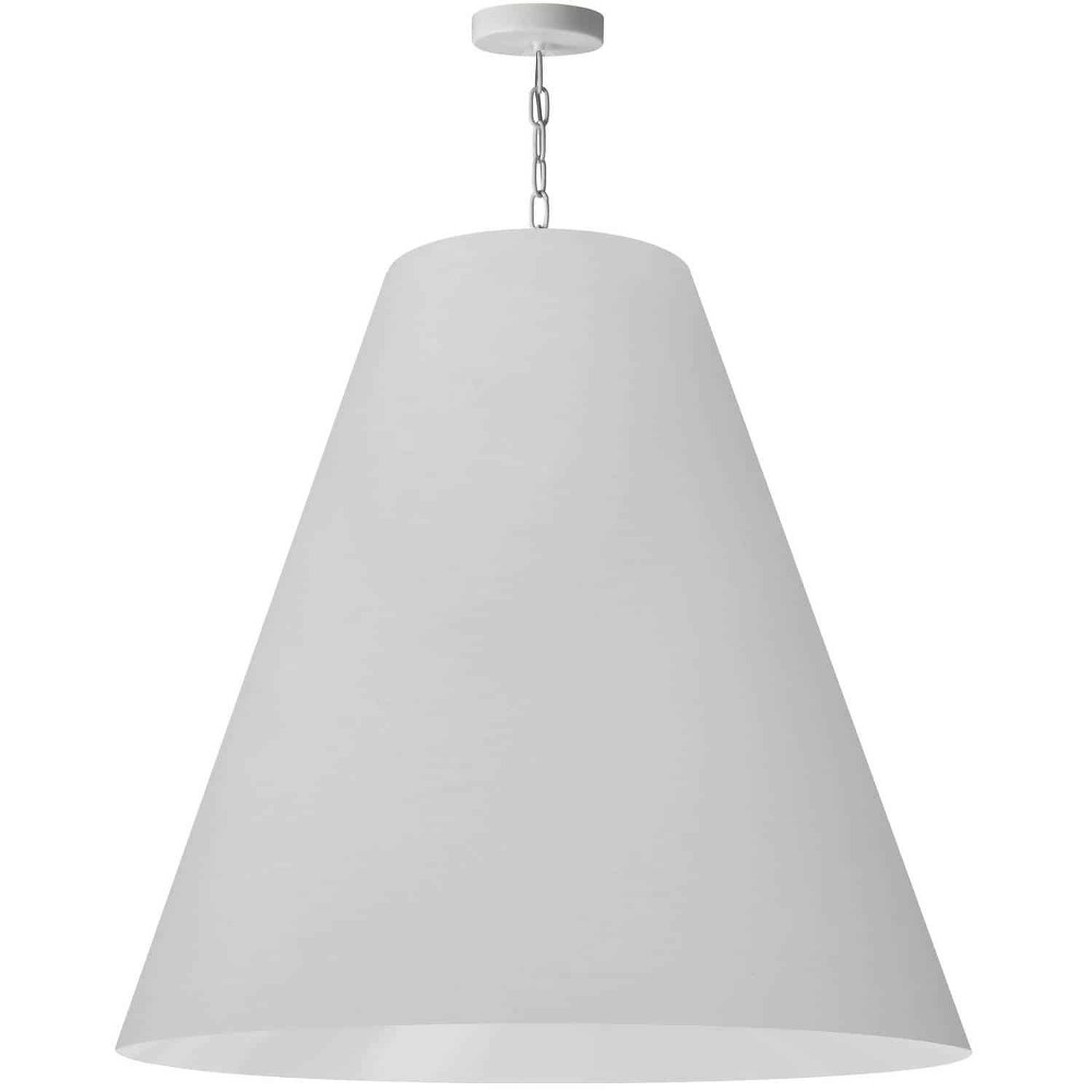 Dainolite-ANA-XL-MW-790-Anaya - 1 Light X-Large Pendant Matte White White Aged Brass Finish