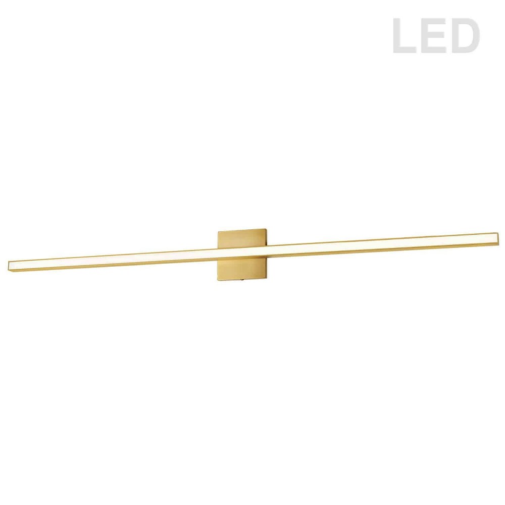 Dainolite-ARL-4836LEDW-AGB-Arandel - 47.5 Inch 36W 1 LED Bath Vanity Aged Brass  Aged Brass Finish with White Glass