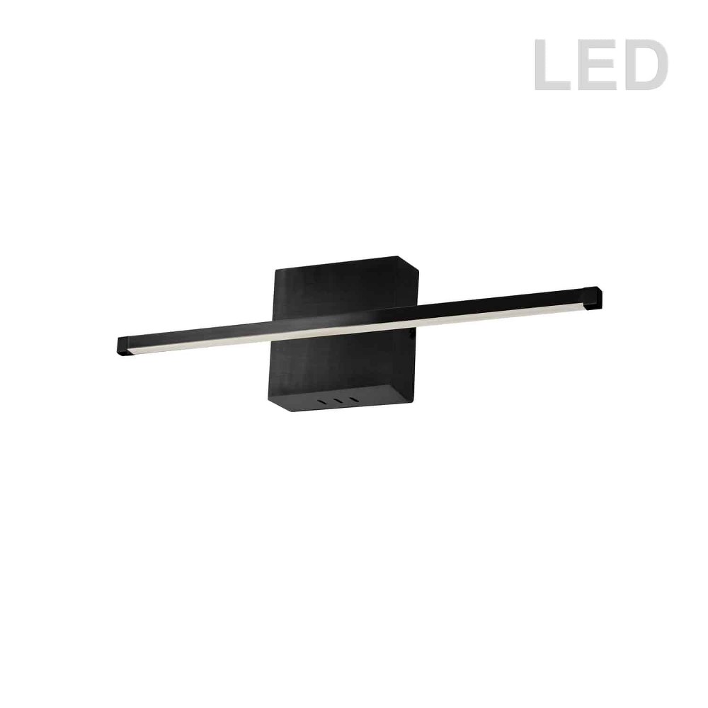 Dainolite-ARY-2419LEDW-MB-Array - 24. Inch 19W 1 LED Wall Sconce   Matte Black Finish with White Glass