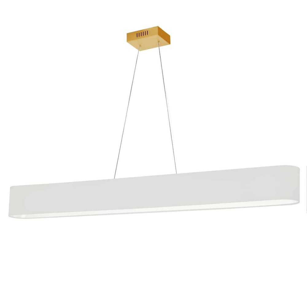 Dainolite-AUB-R5030HP-AGB-790-Aubrey - 51 Inch 30W 1 LED Horizontal Pendant Aged Brass White Aged Brass Finish