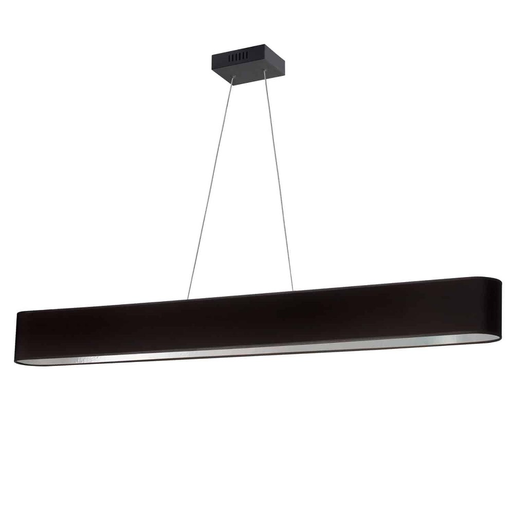 Dainolite-AUB-R5030HP-MB-697-Aubrey - 51 Inch 30W 1 LED Horizontal Pendant Matte Black Black/Silver Aged Brass Finish