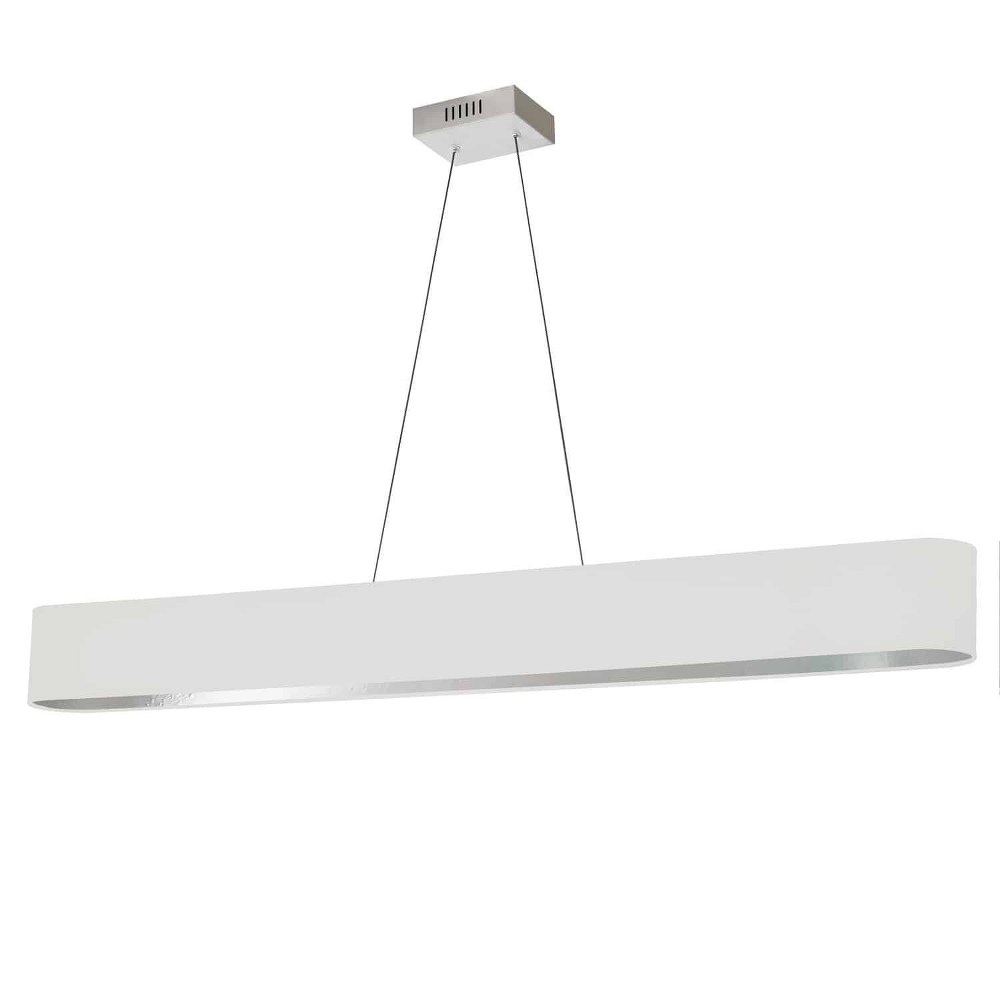 Dainolite-AUB-R5030HP-PC-691-Aubrey - 51 Inch 30W 1 LED Horizontal Pendant Polished Chrome White/Silver Aged Brass Finish