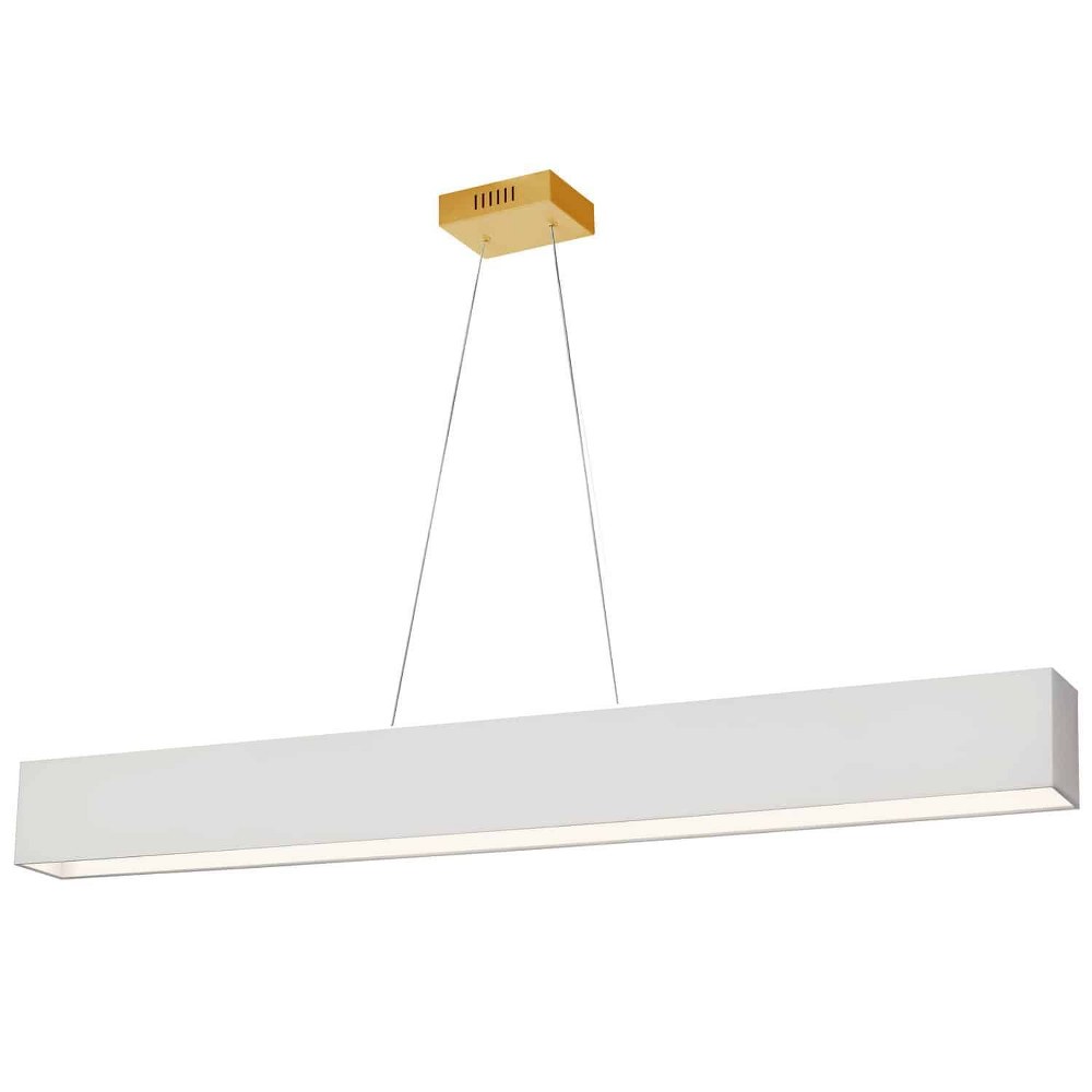 Dainolite-AUB-S5130HP-AGB-790-Aubrey - 51 Inch 30W 1 LED Horizontal Pendant Aged Brass White Aged Brass Finish