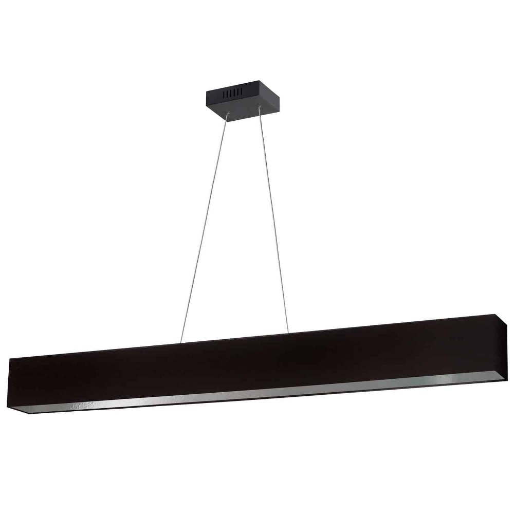 Dainolite-AUB-S5130HP-MB-697-Aubrey - 51 Inch 30W 1 LED Horizontal Pendant Matte Black Black/Silver Aged Brass Finish