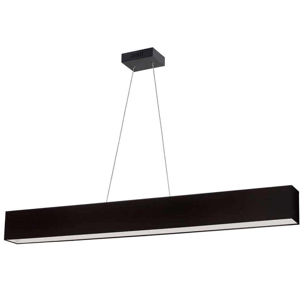 Dainolite-AUB-S5130HP-MB-797-Aubrey - 51 Inch 30W 1 LED Horizontal Pendant Matte Black Black Aged Brass Finish