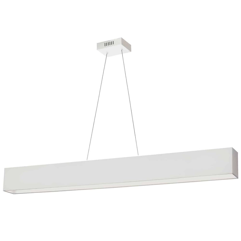 Dainolite-AUB-S5130HP-MW-790-Aubrey - 51 Inch 30W 1 LED Horizontal Pendant Matte White White Aged Brass Finish