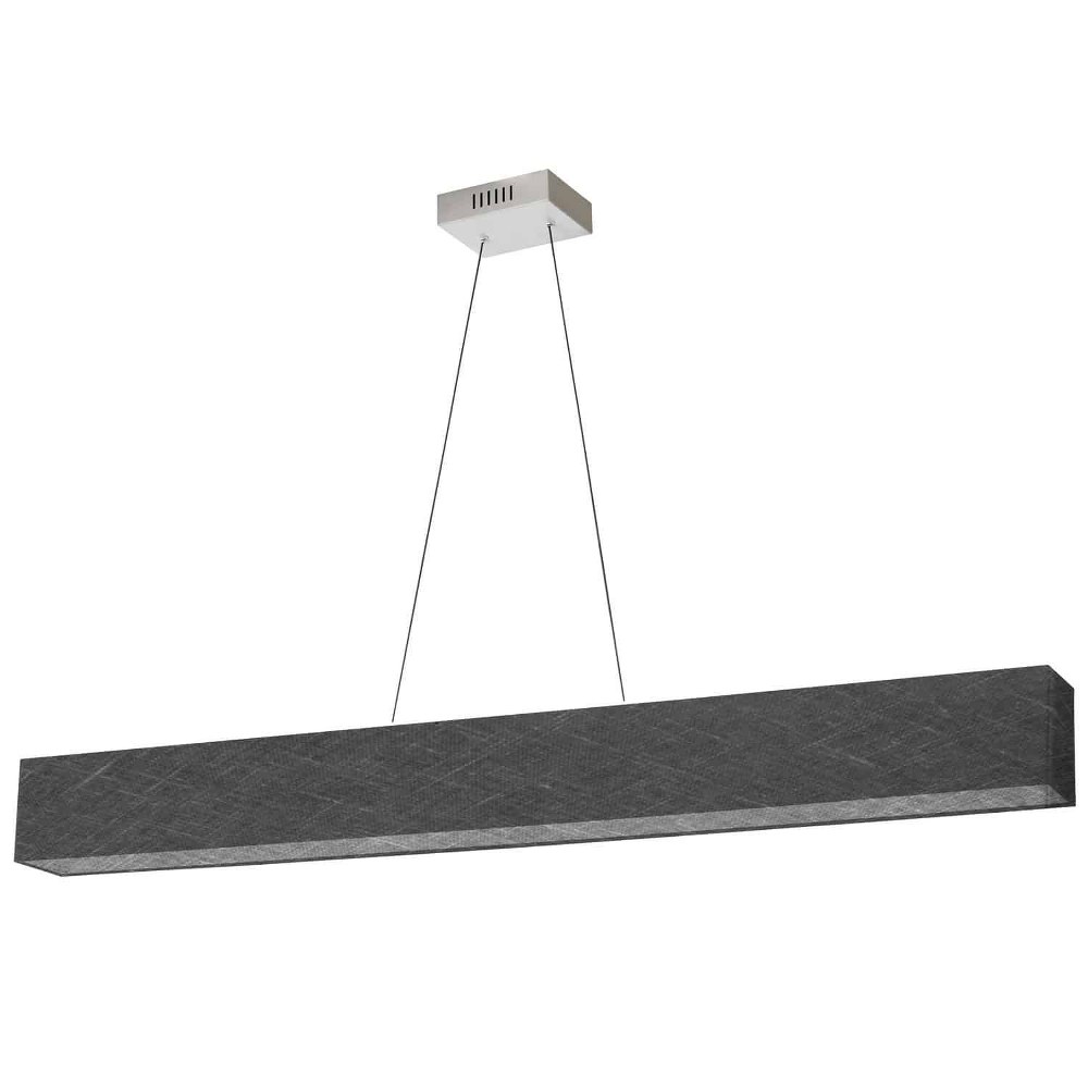 Dainolite-AUB-S5130HP-PC-2406-Aubrey - 51 Inch 30W 1 LED Horizontal Pendant Polished Chrome Black/Clear Aged Brass Finish