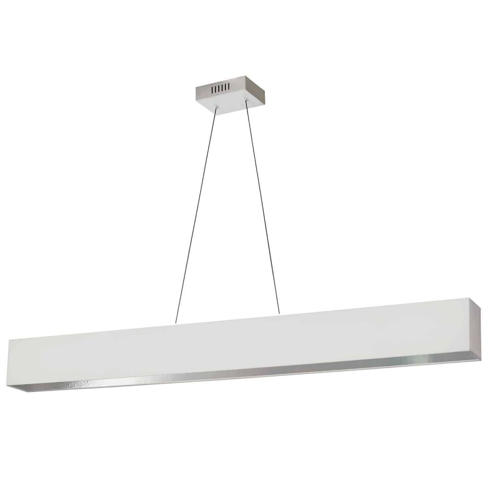 Dainolite-AUB-S5130HP-PC-691-Aubrey - 51 Inch 30W 1 LED Horizontal Pendant Polished Chrome White/Silver Aged Brass Finish