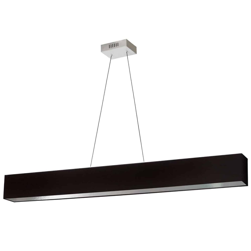 Dainolite-AUB-S5130HP-PC-697-Aubrey - 51 Inch 30W 1 LED Horizontal Pendant Polished Chrome Black/Silver Aged Brass Finish