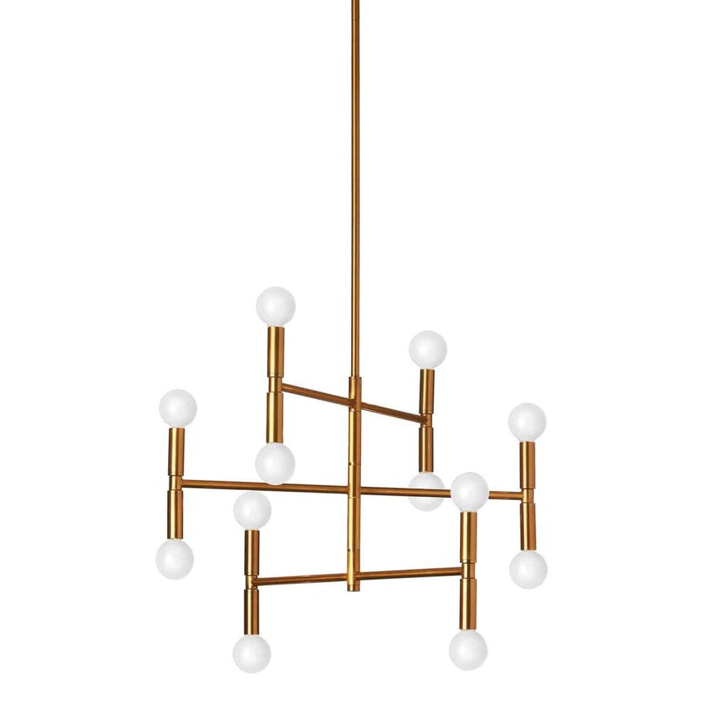 Dainolite-AVA-2012C-VB-Ava - Twelve Light 3-Tier Chandelier Vintage Bronze  Polished Chrome Finish