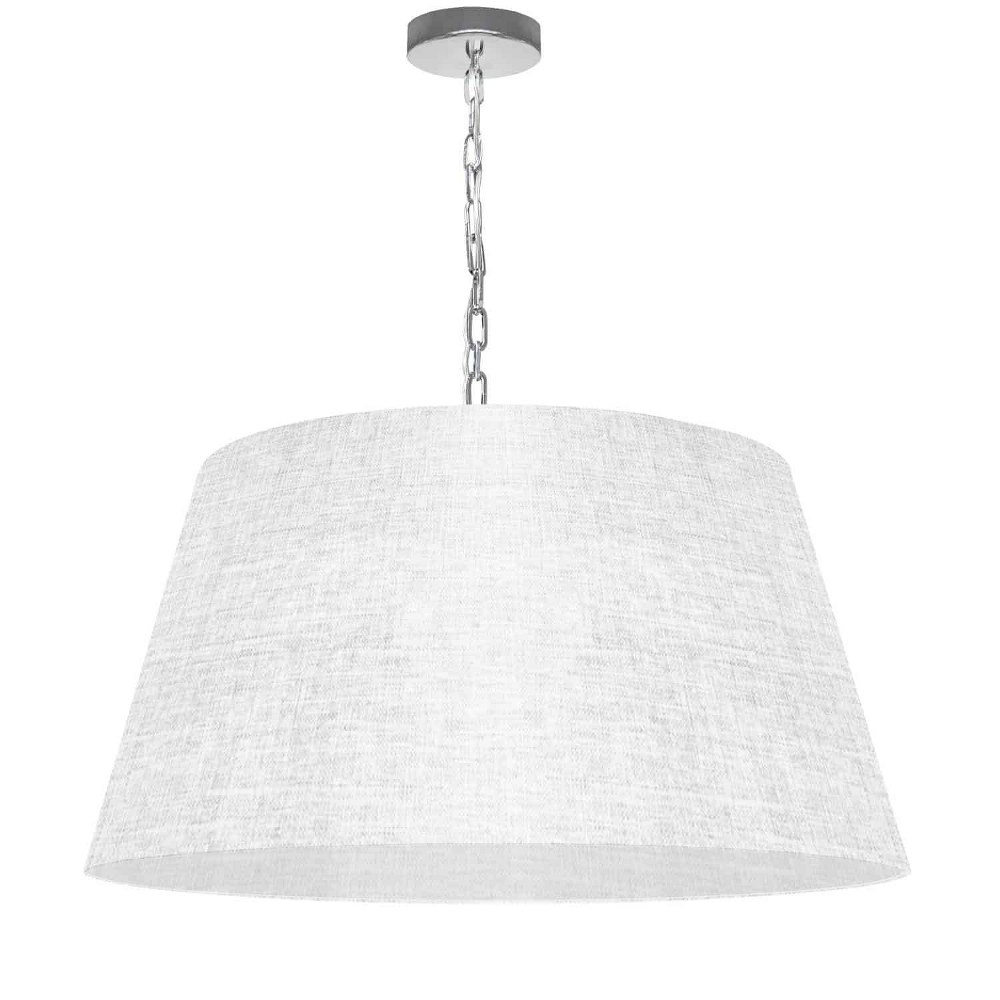 Dainolite-BRY-L-PC-2400-Brynn - 1 Light Large Pendant Polished Chrome Camelot White Aged Brass Finish