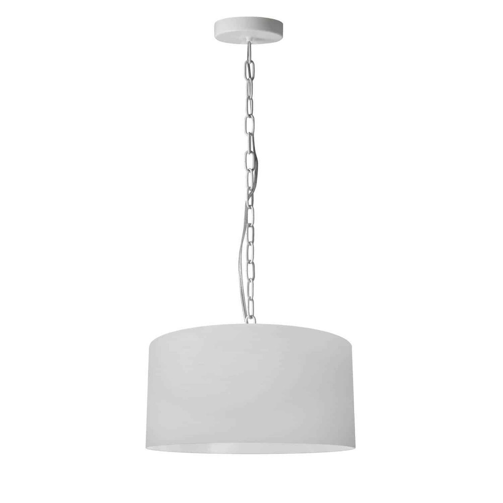 Dainolite-BXN-S-WH-790-Braxton - 1 Light Small Pendant Matte White White Aged Brass Finish