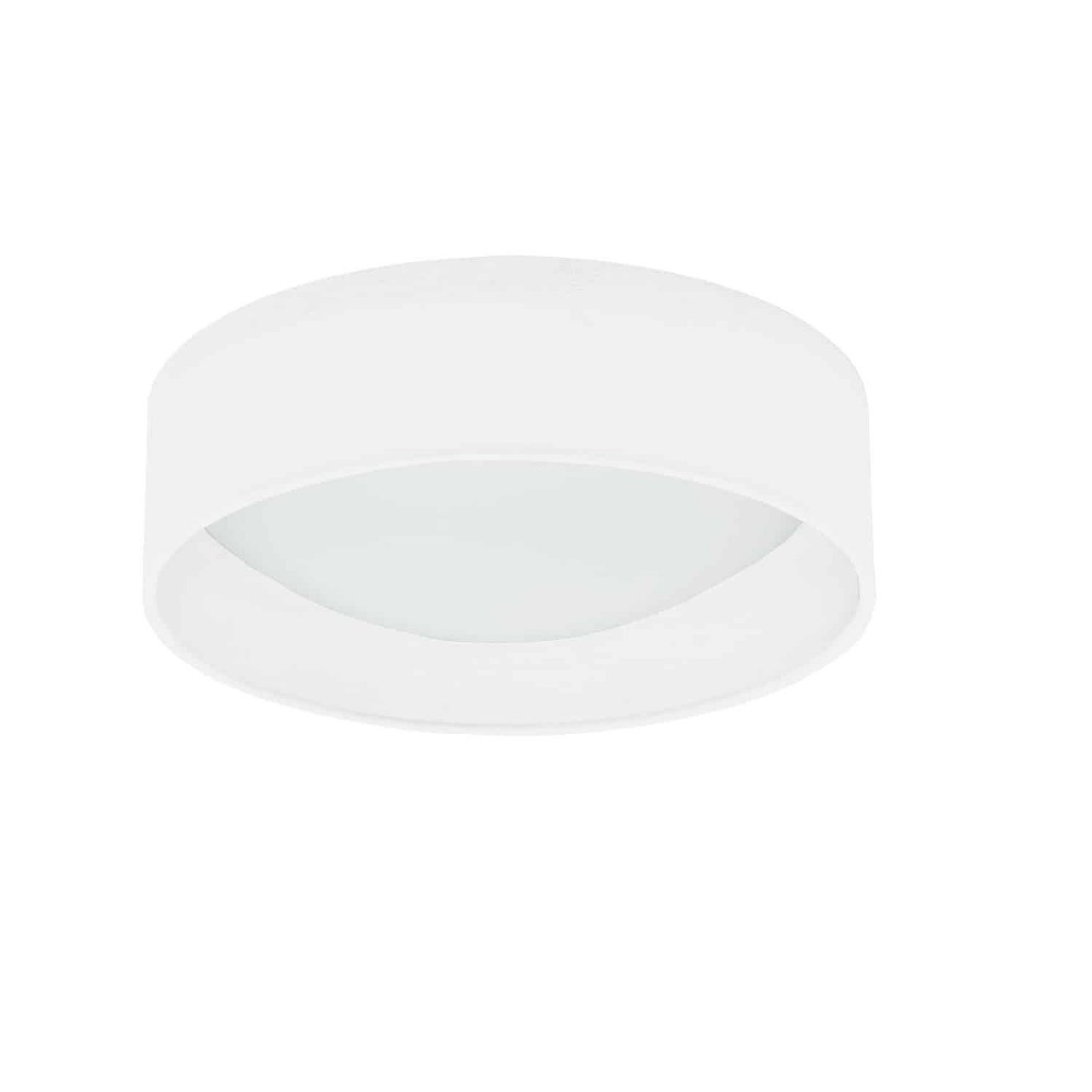 Dainolite-CFLD-1114-198F-14W 1 LED Flush Mount In Modern Style-3 Inches Tall and 11 Inches Wide Satin Chrome Eggshell Satin Chrome Finish with Grey Fabric Shade