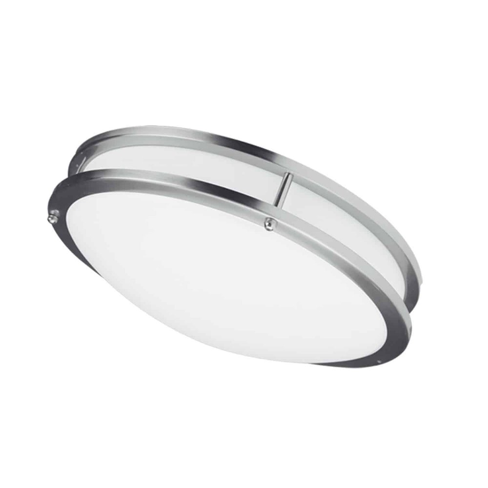 Dainolite-CFLED-C1626-SC-16 Inch 26W 1 LED Flush Mount   Satin Chrome Finish