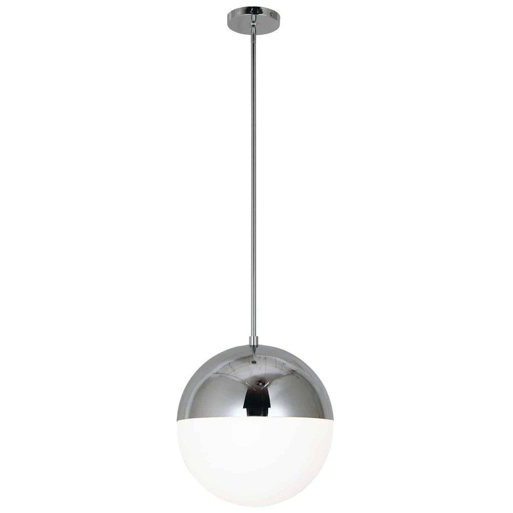 Dainolite-DAY-143P-PC-Dayana - Three Light Pendant Polished Chrome  Polished Chrome Finish with White Glass