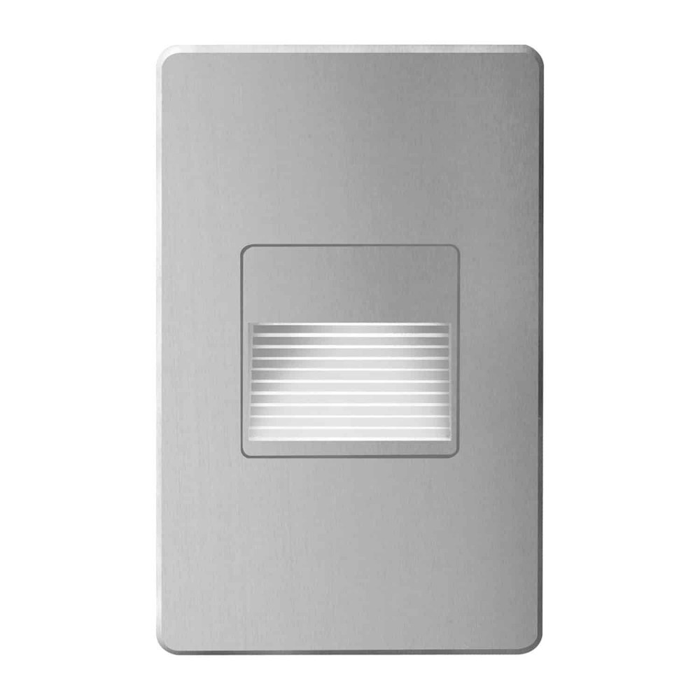 Dainolite-DLEDW-200-BA-4.9 Inch 3.3W 1 LED In/Outdoor Rectangle Wall Light   Brushed Aluminum Finish