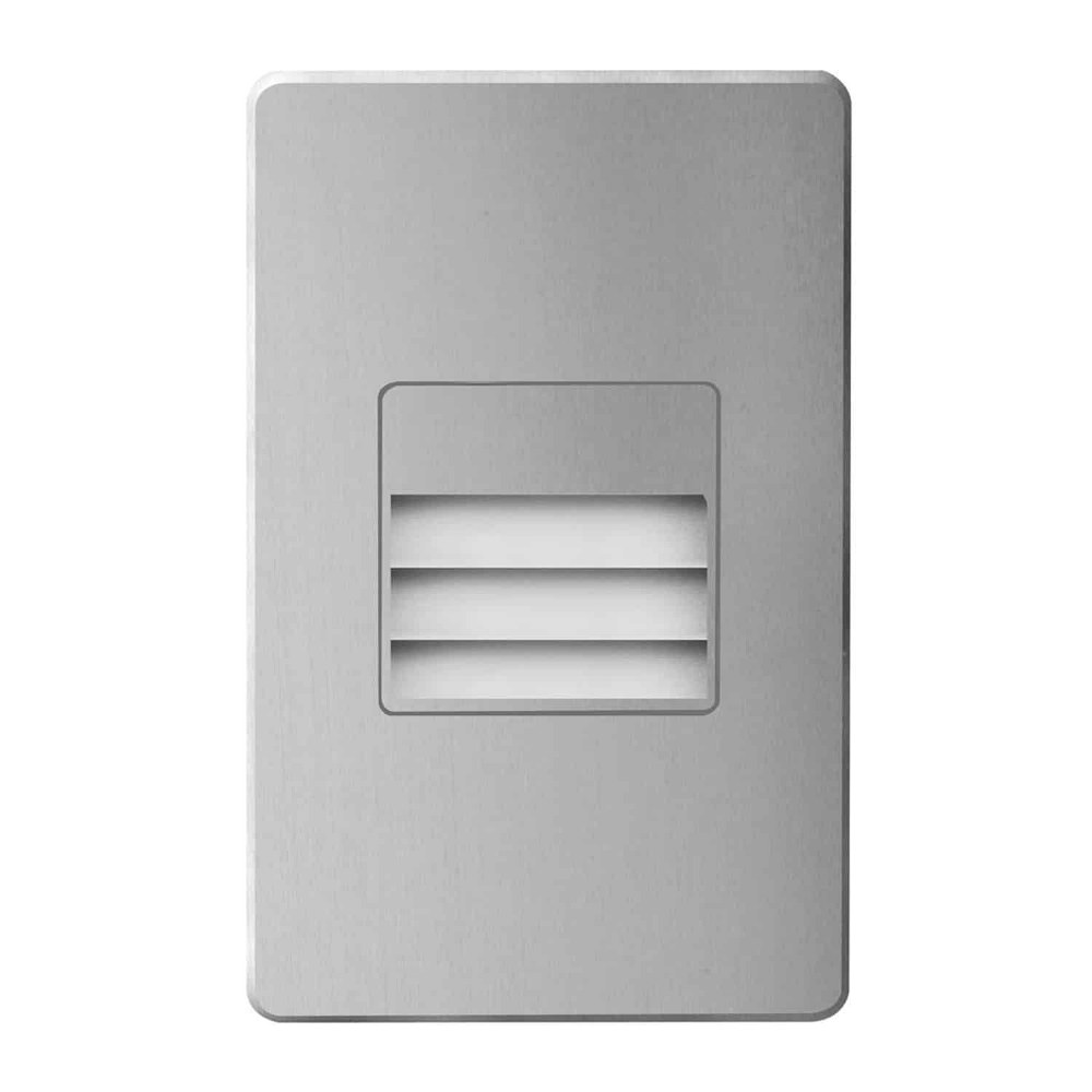 Dainolite-DLEDW-234-BA-70 Degree 3.3W 1 LED In/Outdoor Rectangle Wall Light   Brushed Aluminum Finish