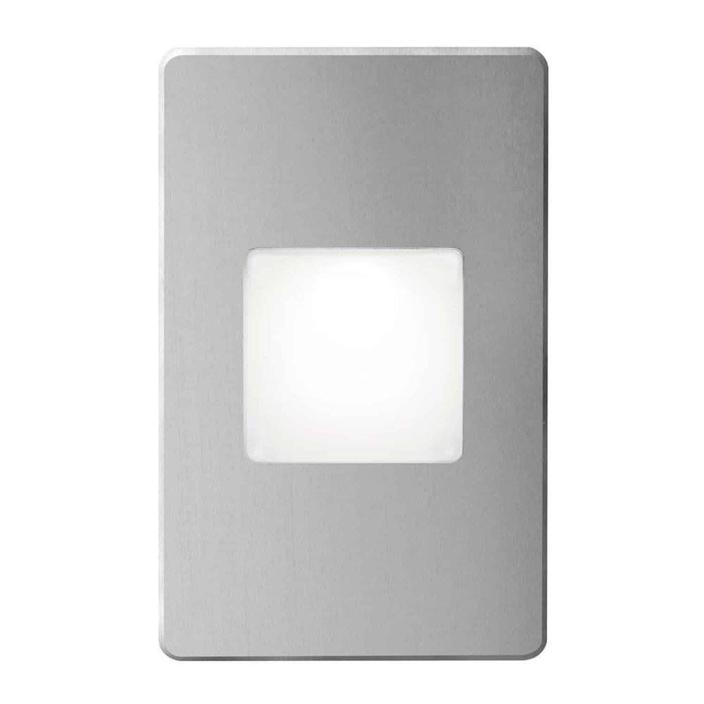 Dainolite-DLEDW-245-BA-80 Degree 3.3W 1 LED In/Outdoor Rectangle Wall Light   Brushed Aluminum Finish