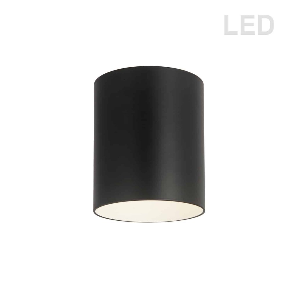 Dainolite-ECO-C512-MB-Echo - 5.12 Inch 12W 1 LED Flush Mount Matte Black  Matte Black Finish with Frosted Glass