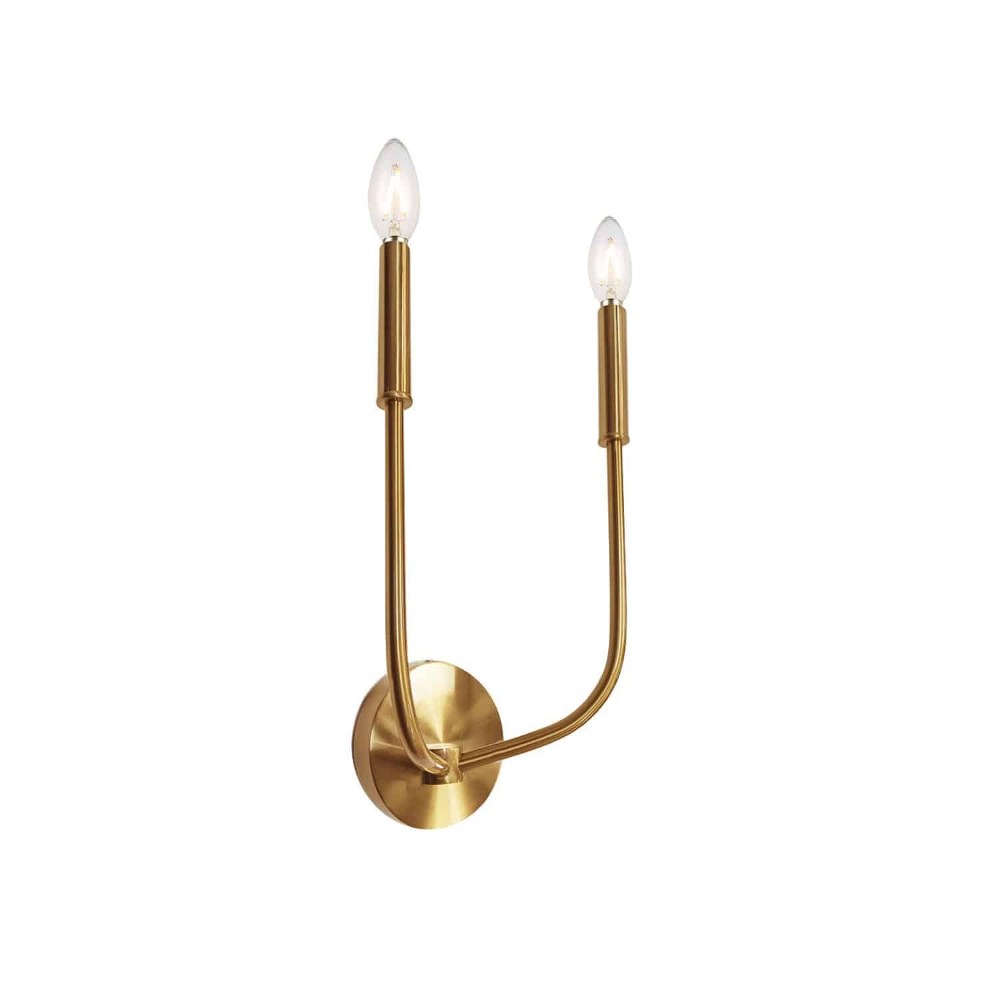 Dainolite-ELN-152W-AGB-Eleanor - 2 Light Wall Sconce Aged Brass  Aged Brass Finish