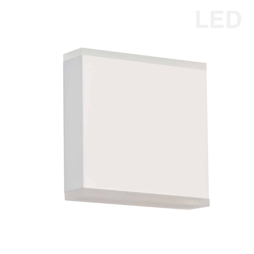 Dainolite-EMY-550-5W-MW-Emery - 4.88 Inch 15W 2 LED Wall Sconce   Matte White Finish with Frosted Glass