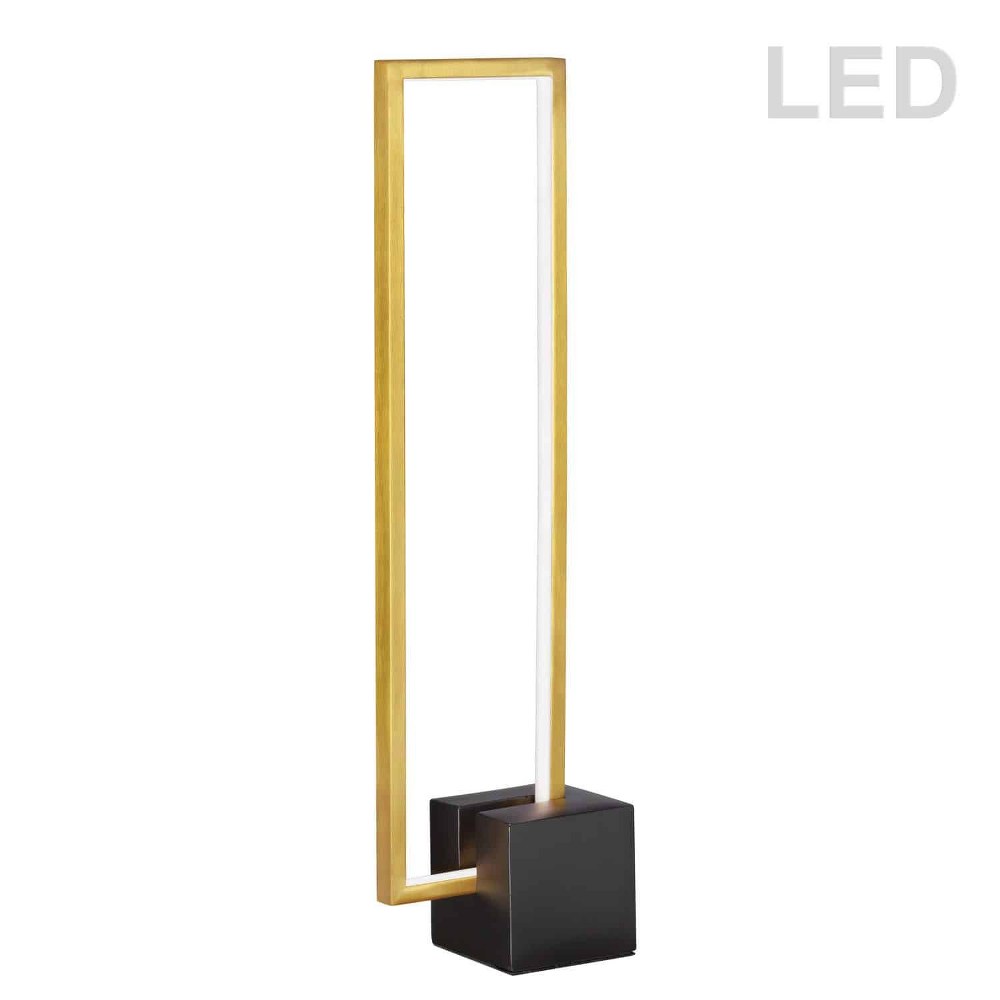 Dainolite-FLN-LEDT25-AGB-MB-Florence - 25.5 Inch 21.6W 1 Led Table Lamp   Aged Brass/Black Finish