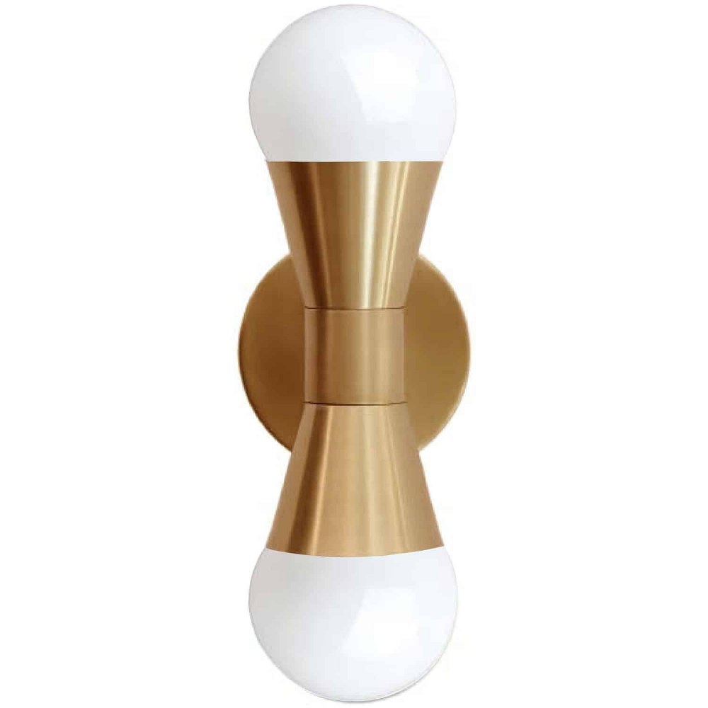 Dainolite-FOR-72W-AGB-Fortuna - 2 Light Wall Sconce Aged Brass Aged Brass Aged Brass/Matte Black Finish