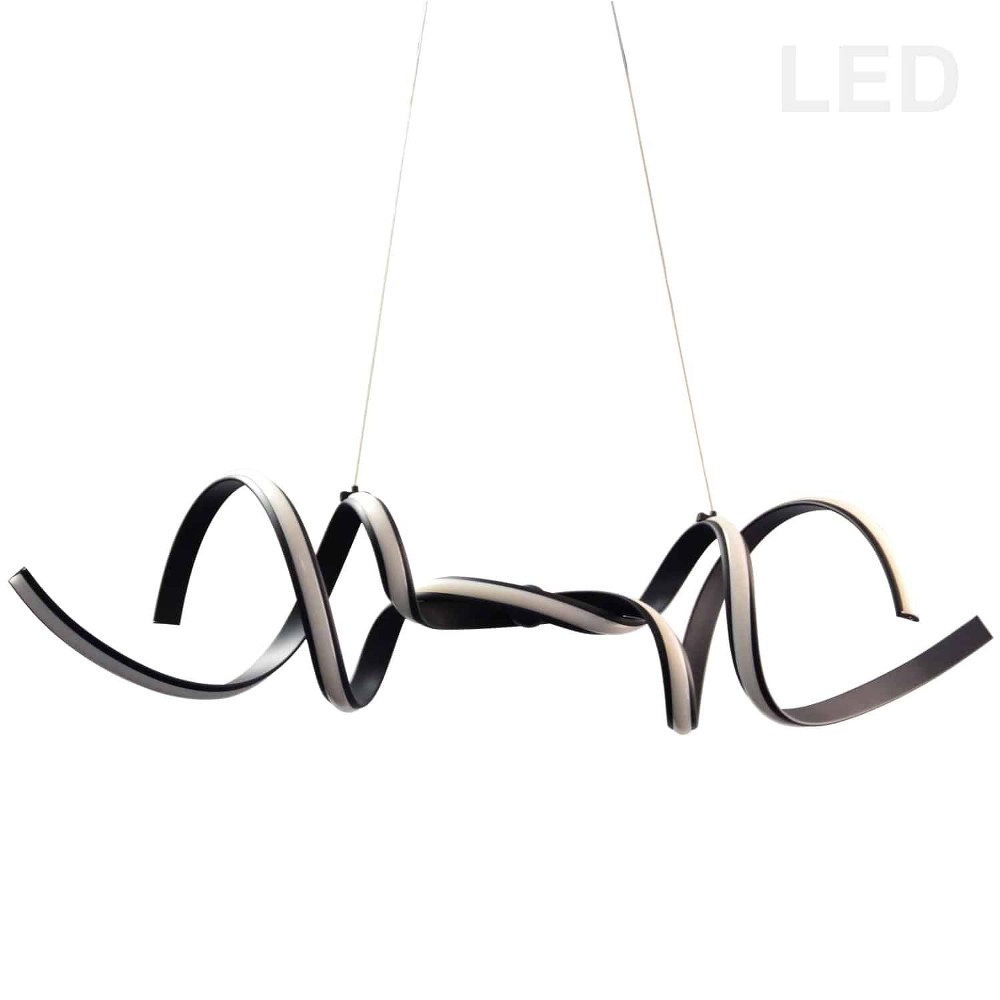 Dainolite-IRN-4650LEDHP-MB-Irene - 46 Inch 50W 2 LED Horizontal Pendant   Matte Black Finish