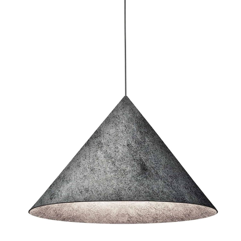 Dainolite-JES-201P-MB-500-Jessica - 20 Inch 1 Light Pendant   Matte Black Finish with Grey Fabric Shade