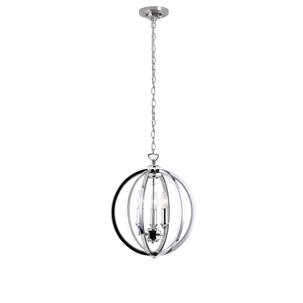 Dainolite-KAR-143C-PC-Karland - Three Light Chandelier   Karland - Three Light Chandelier