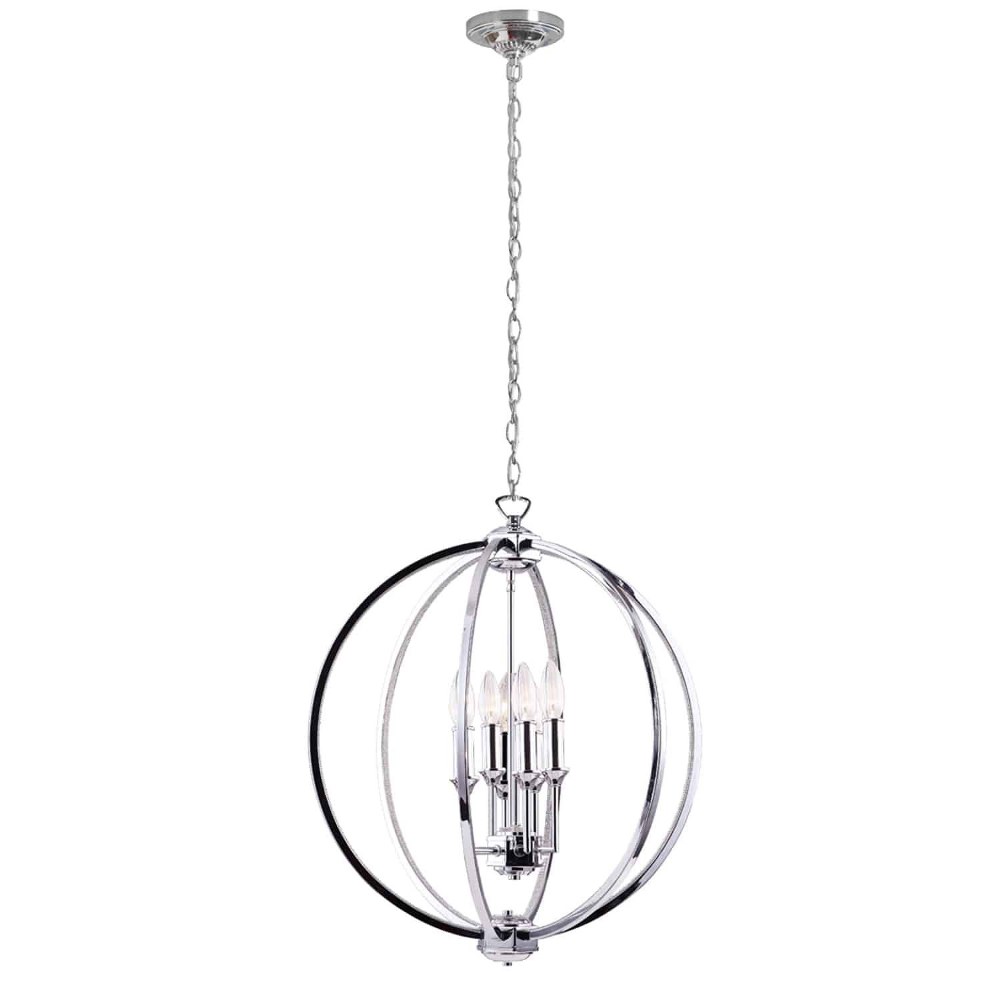 Dainolite-KAR-206C-PC-Karland - Six Light Chandelier   Karland - Six Light Chandelier