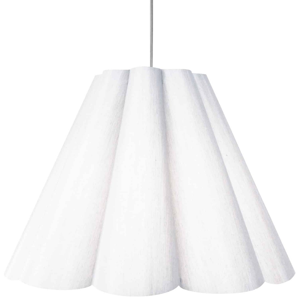 Dainolite-KEN-L-2400-Kendra - Four Light Large Pendant Polished Chrome White/Clear Polished Chrome Finish with Milano White Fabric Shade