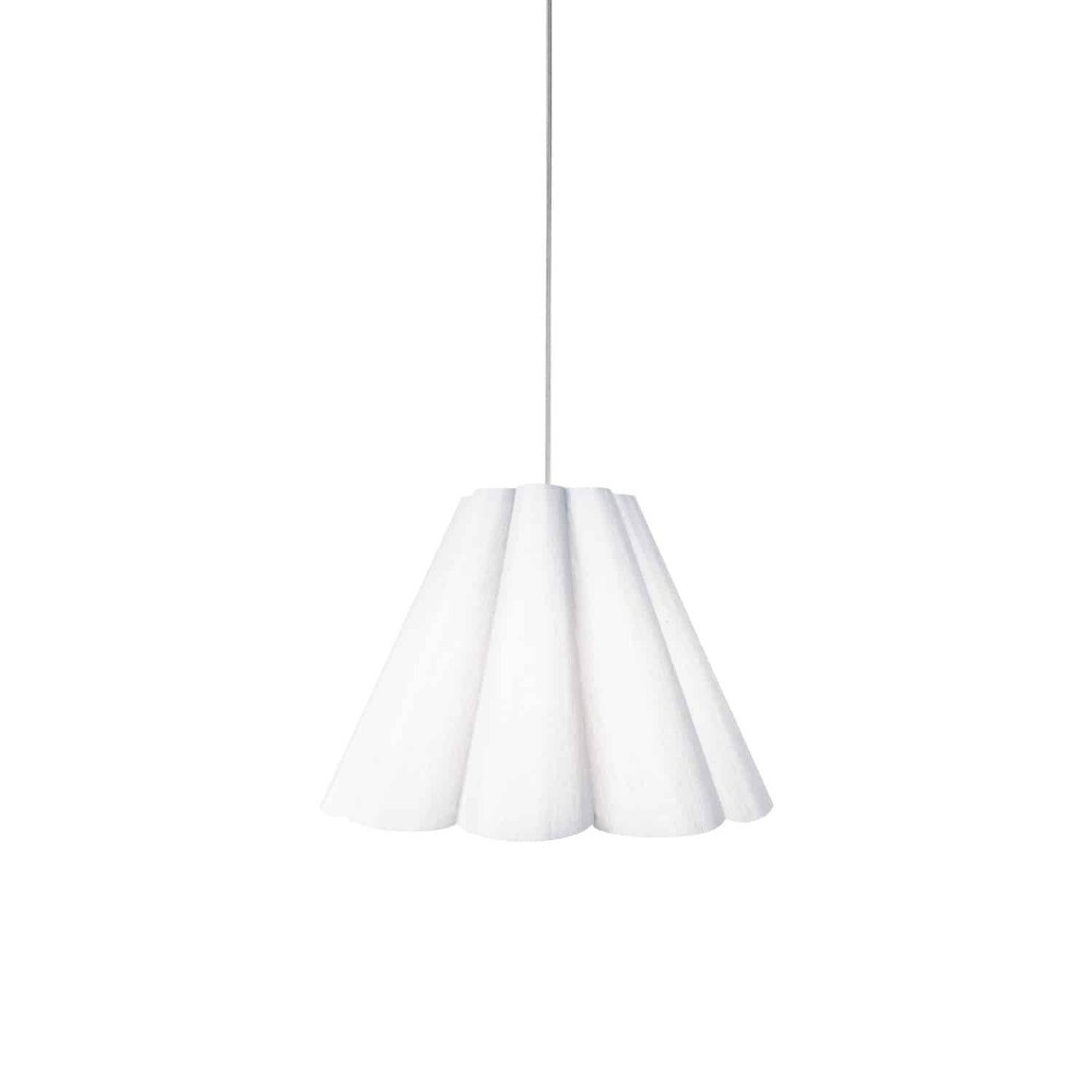 Dainolite-KEN-S-2400-Kendra - One Light Small Pendant Polished Chrome White/Clear Polished Chrome Finish with Milano White Fabric Shade