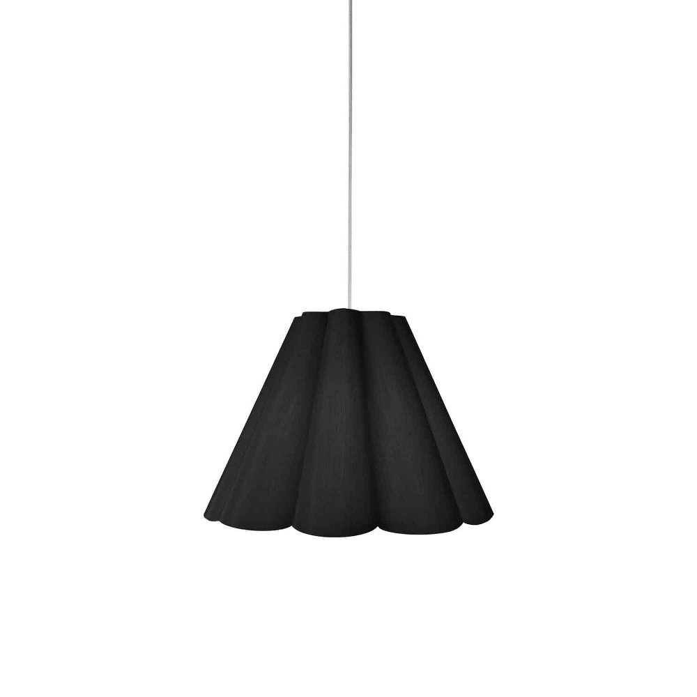 Dainolite-KEN-S-797-Kendra - One Light Small Pendant Polished Chrome Black Polished Chrome Finish with Milano White Fabric Shade